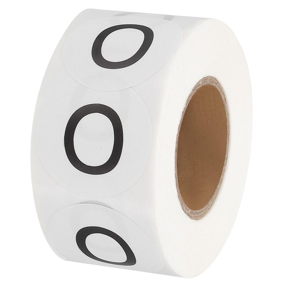 6529 Letter O Inventory Labels, 1 Inch Capital Letter Stickers Self